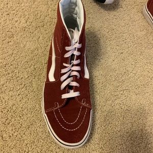 Burgundy High Top Vans